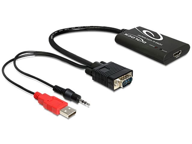 DELOCK Adapter HDMI VGA USB Jack 3 5 Niskie Ceny I Opinie W Media