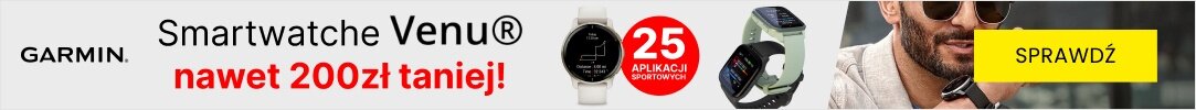 GARMIN - Smartwatche Venu nawet 200zł taniej!