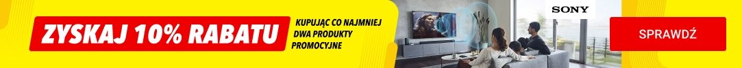 Zyskaj 10% RABATU Kupując co najmniej DWA produkty promocyjne marki SONY