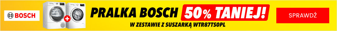 2940 - Pralka Bosch 50% taniej przy zakupie z suszarką WTR87TS0PL!