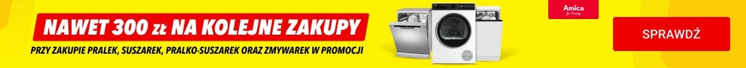 4381 Zyskaj nawet 300 zł na kolejne zakupy przy zakupie wybranych pralek, suszarek, pralko-suszarek oraz zmywarek Amica objętych promocją!