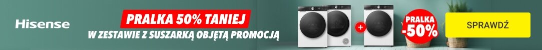 HISENSE - Pralka 50% taniej w zestawie z suszarką