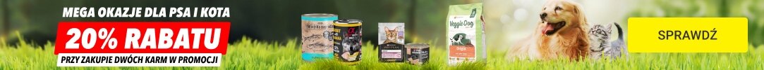 Mega okazje dla psa i kota z rabatem 20%