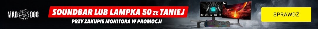 MAD DOG - Soundbar lub lampka 50 zł taniej