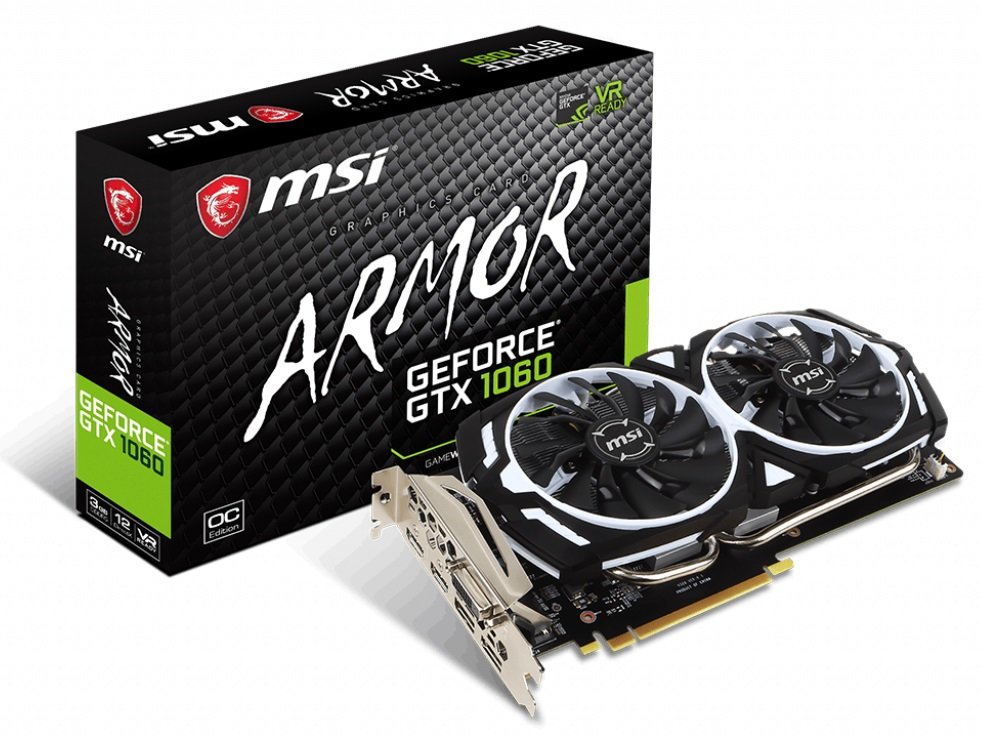 MSI GeForce GTX 1060 Armor 3GB Karta graficzna - niskie ceny i opinie w  Media Expert