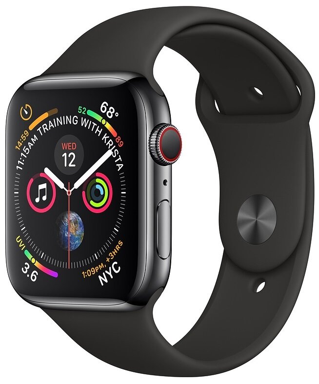APPLE Watch 4 GPS + Cellular 44mm koperta ze stali