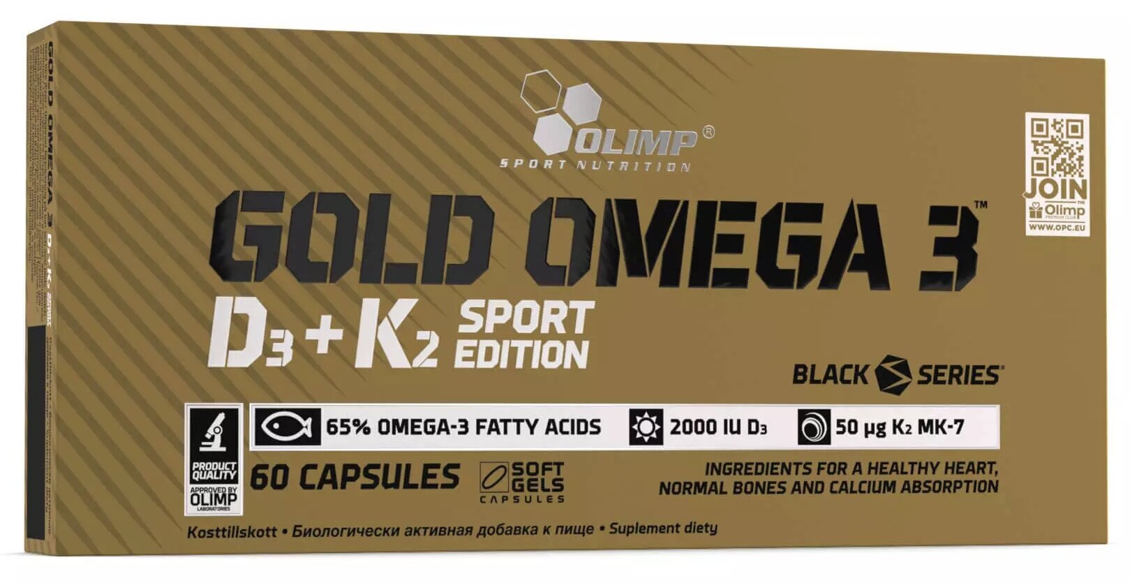 OLIMP Gold Omega 3 Sport Edition 60 kapsu ek Kwasy Omega 3 Witamina D3 K2 niskie ceny i opinie w Media Expert