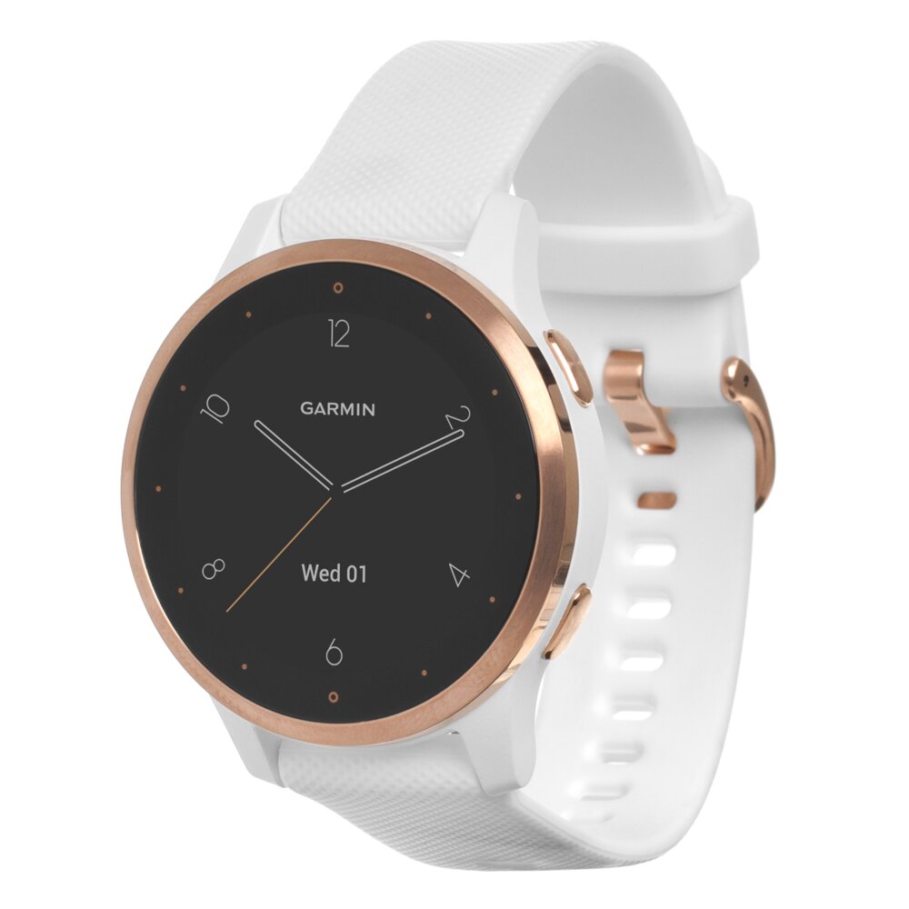 GARMIN Vivoactive 4S Różowo-biały Zegarek sportowy - niskie