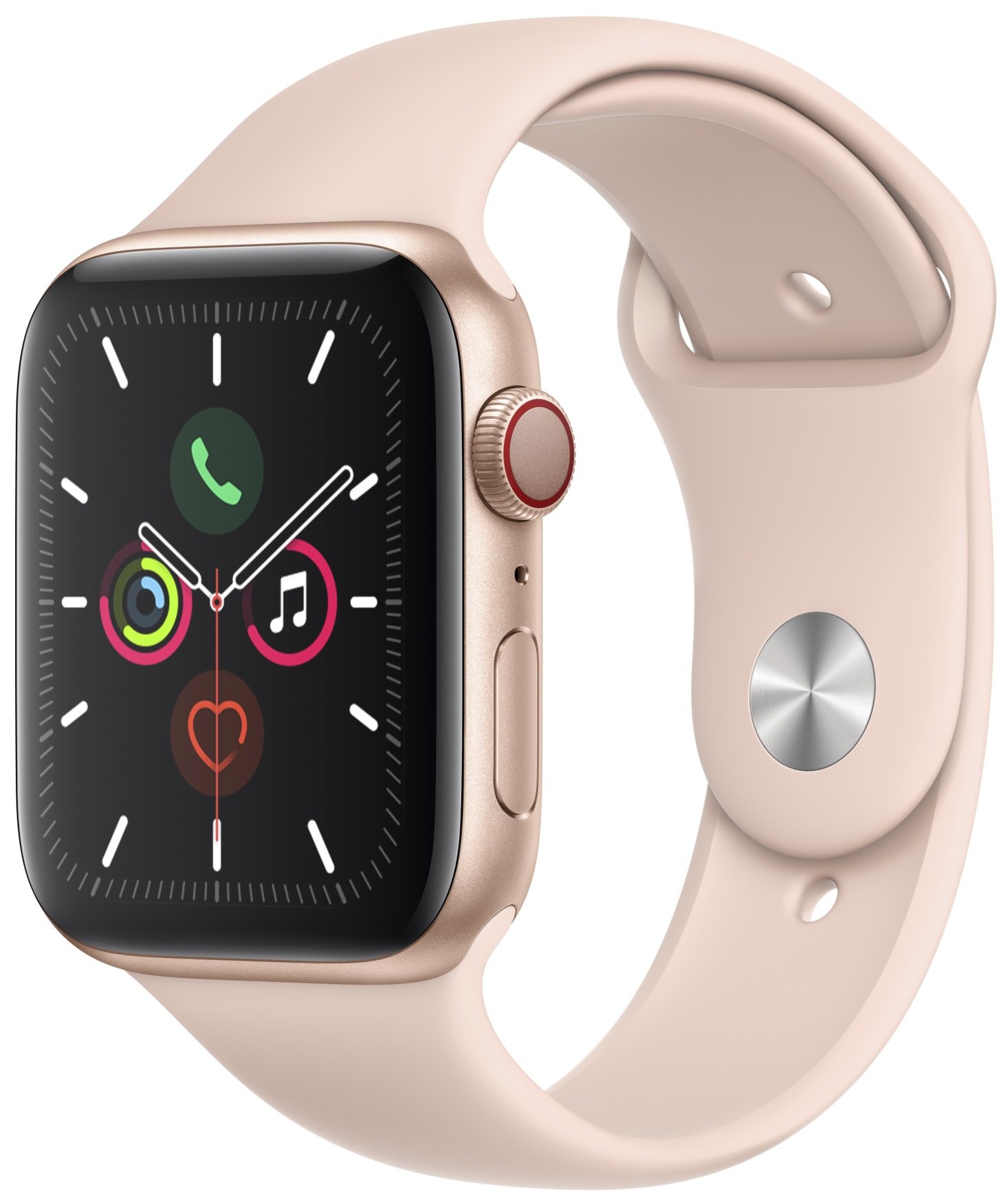 APPLE Watch 5 GPS Cellular 44mm koperta z aluminium z oty pasek sportowy ro owy niskie ceny i opinie w Media Expert