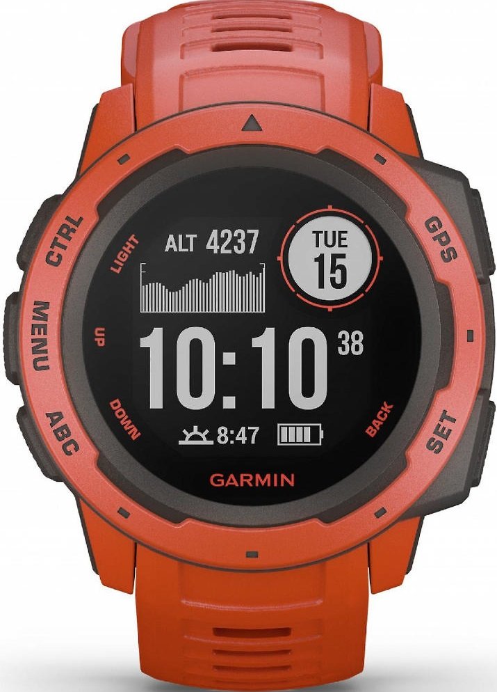 GARMIN Instinct Czerwony Zegarek sportowy - niskie ceny i