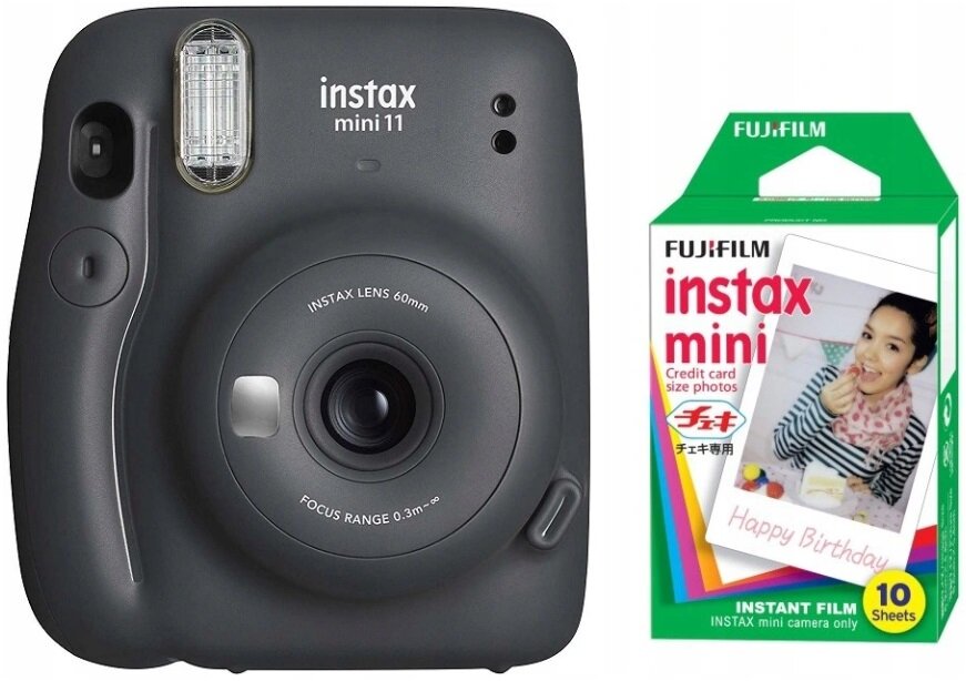 FUJIFILM Instax Mini 11 Szary + Wkład 10 szt. Aparat - niskie ceny i ...