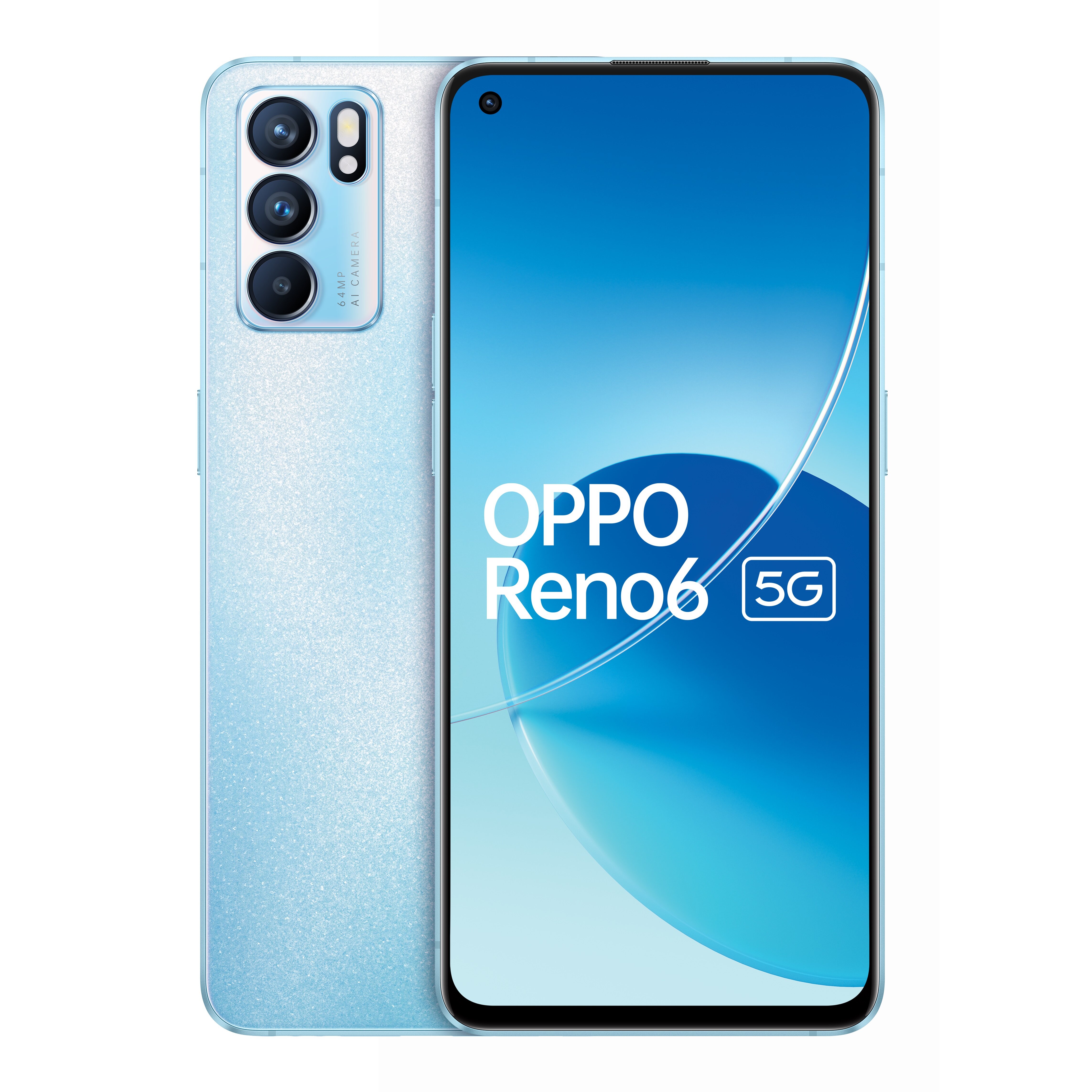 Smartfon-OPPO-Reno-6-Niebieski-front-tyl