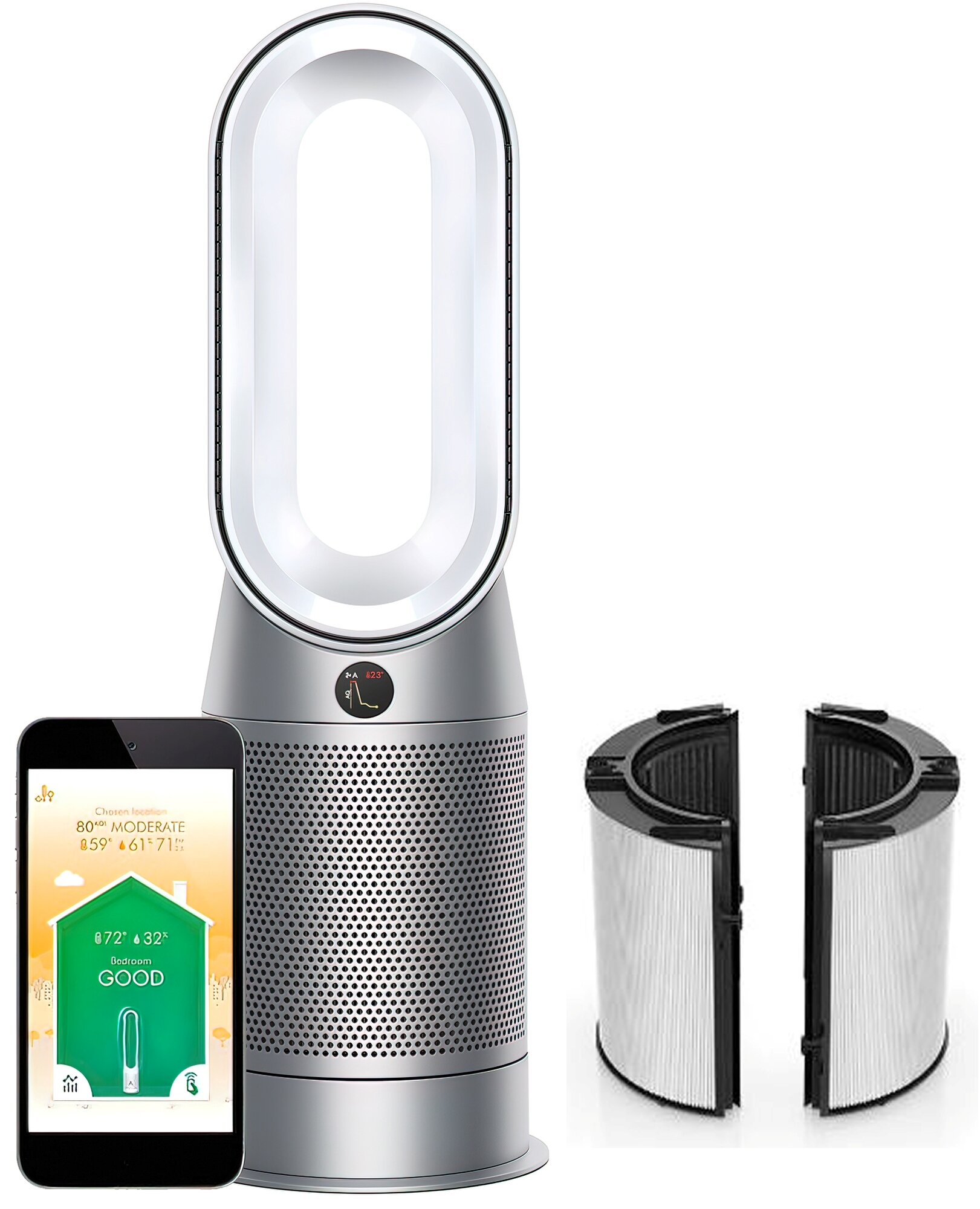 大注目 DYSON Purifier Hot+Cool HP07 Oczyszczacz powietrza - niskie 空気清浄機・イオン発生器
