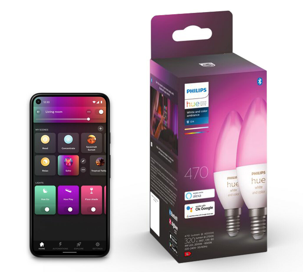 PHILIPS HUE White and Color Ambiance 4W E14 Bluetooth ZigBee 2