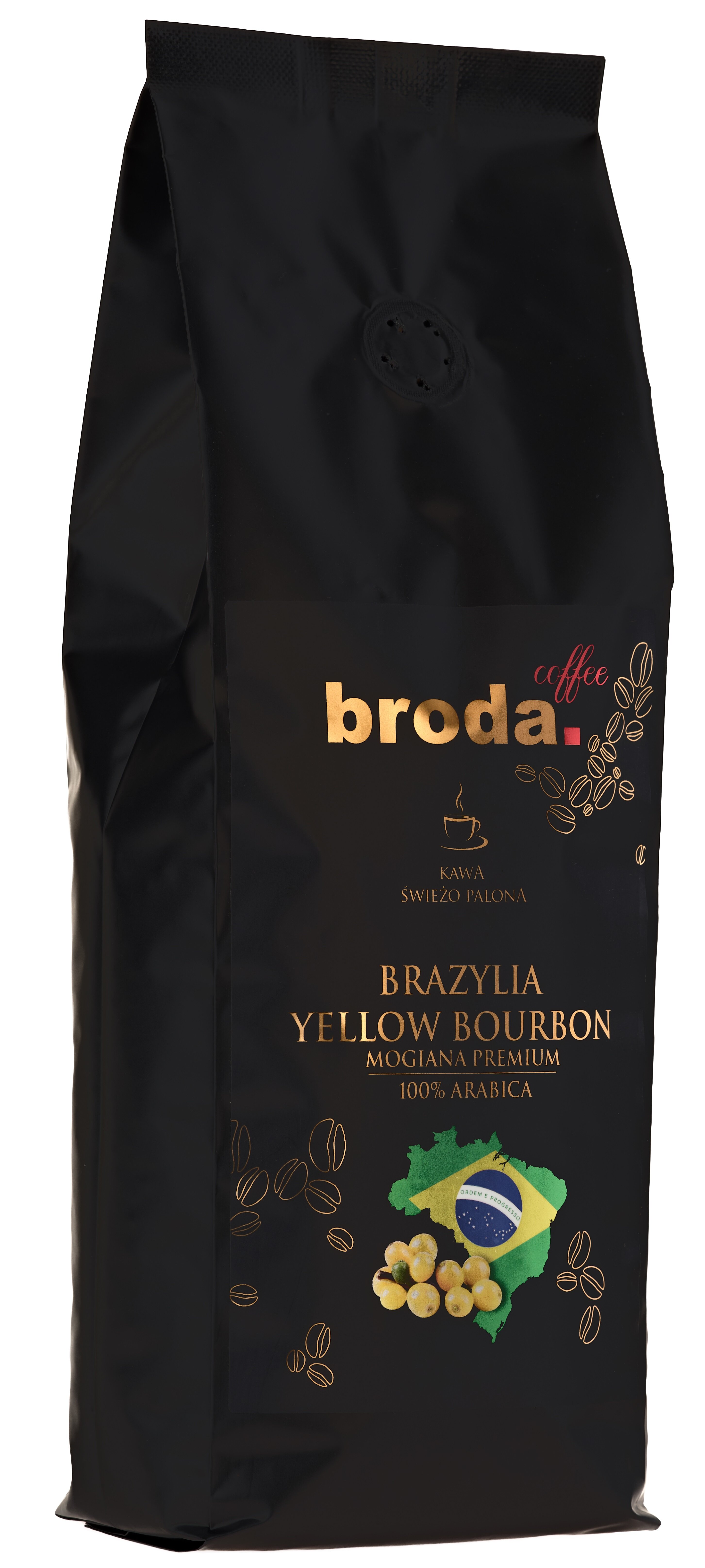 BRODA COFFEE Brazylia Yellow Bourbon Mogiana Premium Arabica 1 kg Kawa