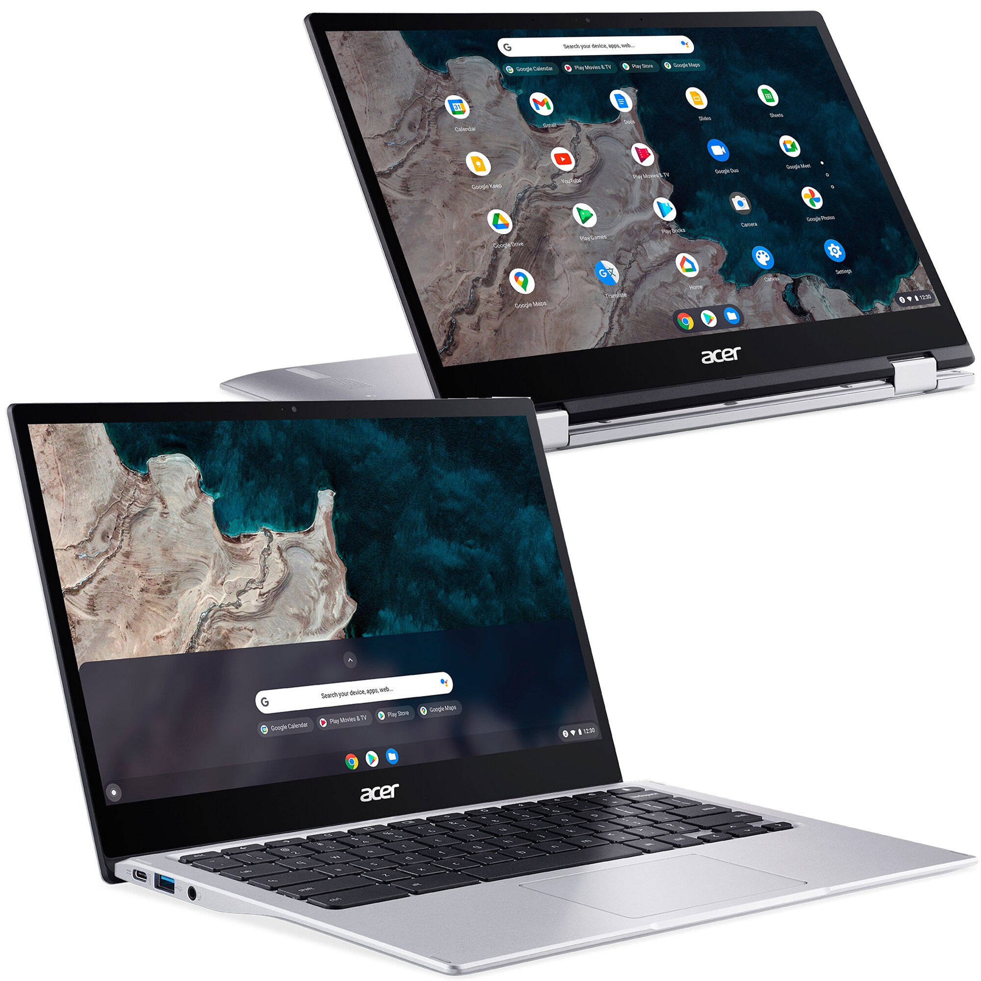Chromeブック Laptop 2w1 ASUS Chromebook Flip w kolorze niebieskim - Świat