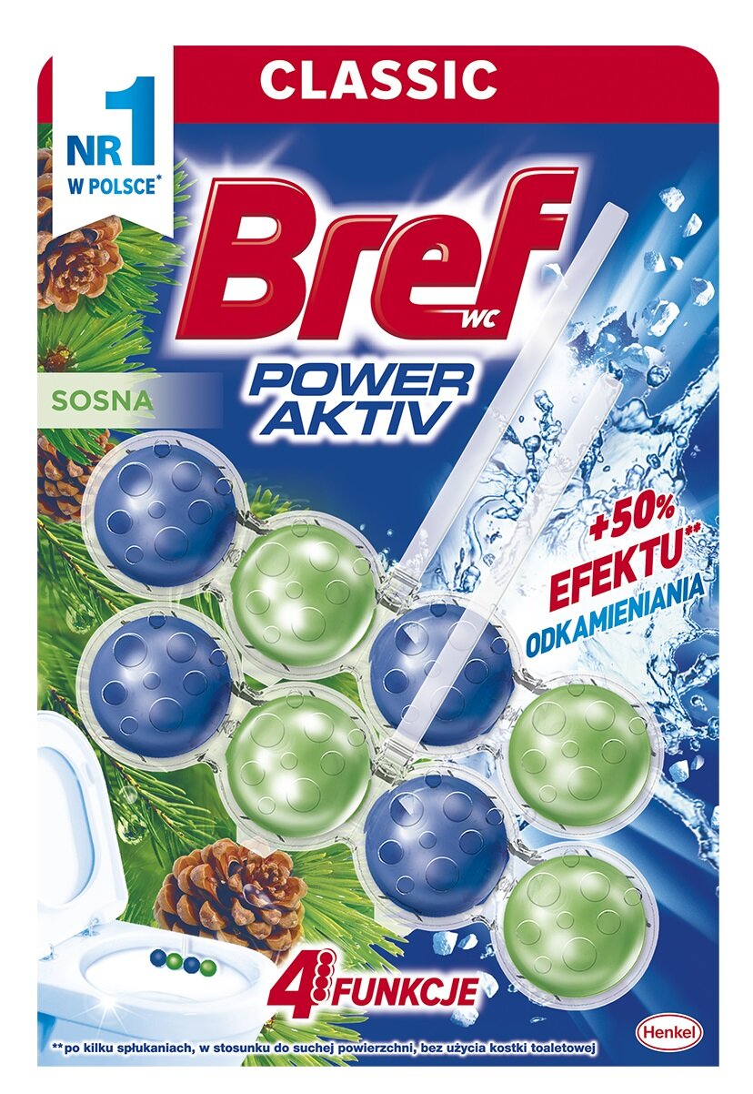 Kostka do WC BREF Power Aktiv Sosna 2x50g