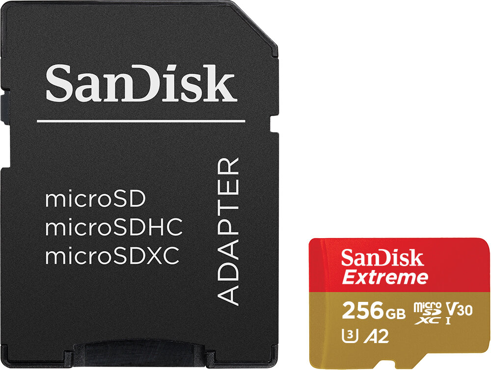 SANDISK Extreme microSDXC 256GB Karta pamięci - niskie ceny