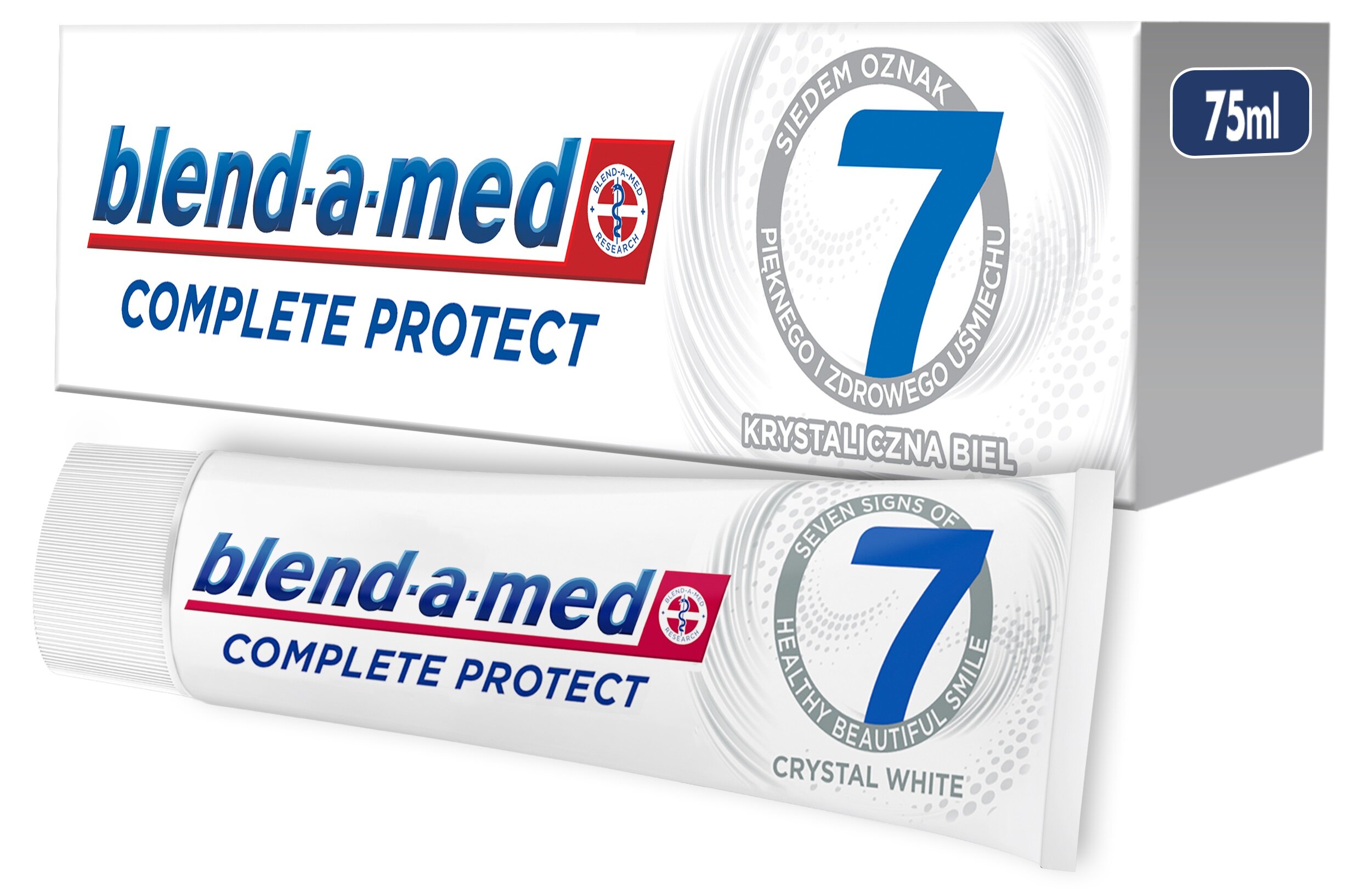 BLEND-A-MED Complete Protect 7 Crystal White ml Pasta do zębów - niskie ceny i opinie w Media Expert