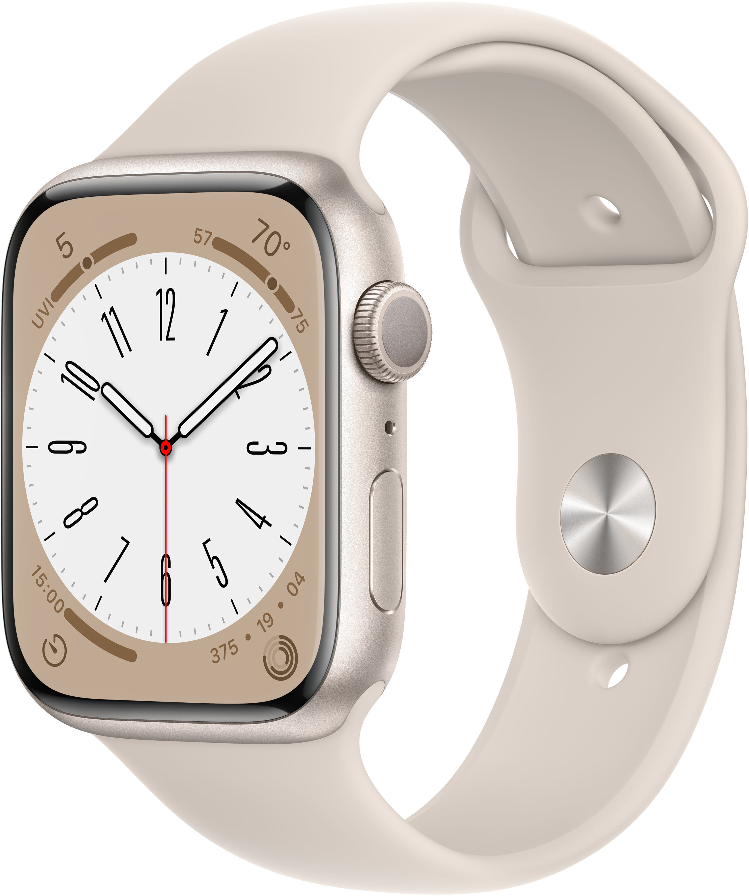 APPLE Watch 8 GPS 45mm koperta z aluminium ksi ycowa po wiata pasek sportowy ksi ycowa po wiata niskie ceny i opinie w Media Expert
