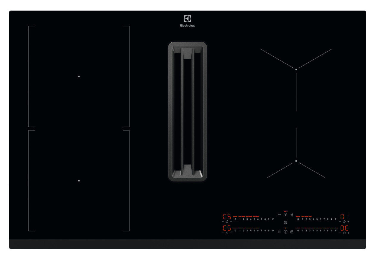 ELECTROLUX KCC83443 Płyta indukcyjna z okapem - niskie ceny
