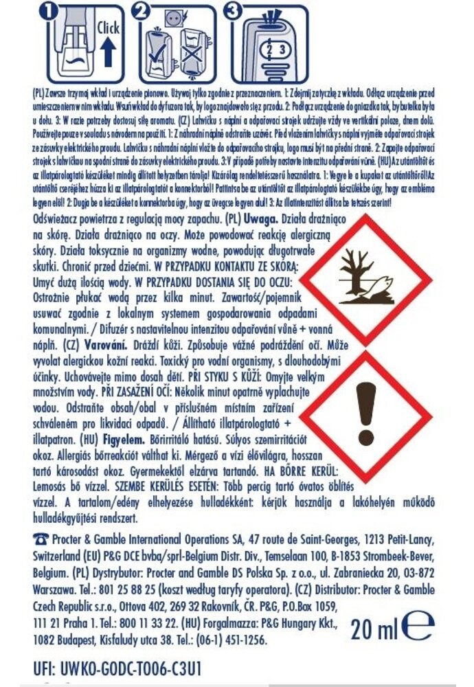 Odświeżacz powietrza AMBI PUR Lenor Wiosenne przebudzenie Starter 20 ml Liczba sztuk w opakowaniu 1
