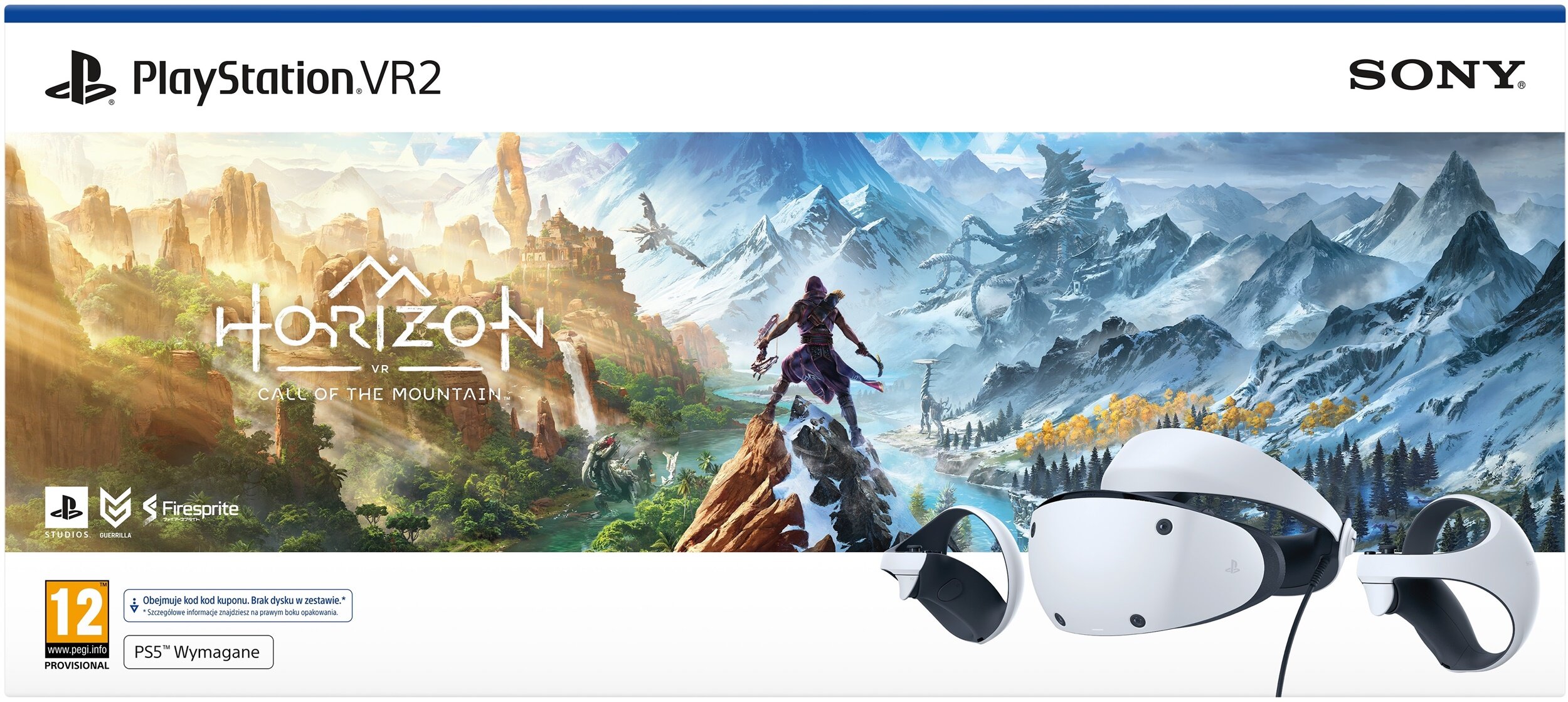 Gogle VR SONY PlayStation VR2 + Horizon Call of the Mountain (klucz aktywacyjny)