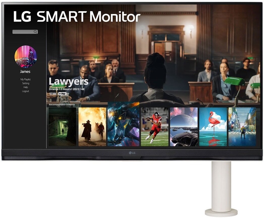 webOS搭載 31.5インチ4K（エルゴアーム） LG MyView Smart Monitor（チューナーレステレビ）
