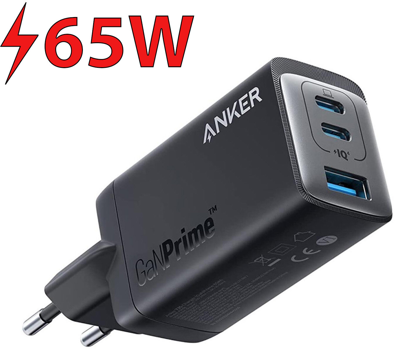 期間限定キャンペーン ANKER GaNPrime niskie - sieciowa Ładowarka Czarny 65W 735 バッテリー/充電器