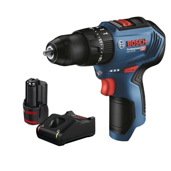 Wiertarko wkr tarka BOSCH Professional GSB 12V 30 06019G9102 adowarka BOSCH Professional GAL 12V 40 Akumulator BOSCH Professional 1600Z0002X 2Ah 12V niskie ceny i opinie w Media Expert