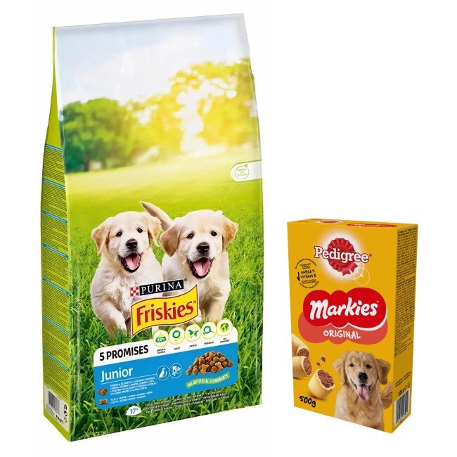 FRISKIES Junior Vitafit Kurczak z warzywami 15 kg Przysmak dla psa PEDIGREE Markies 500 g Karma dla psa niskie ceny i opinie w Media Expert