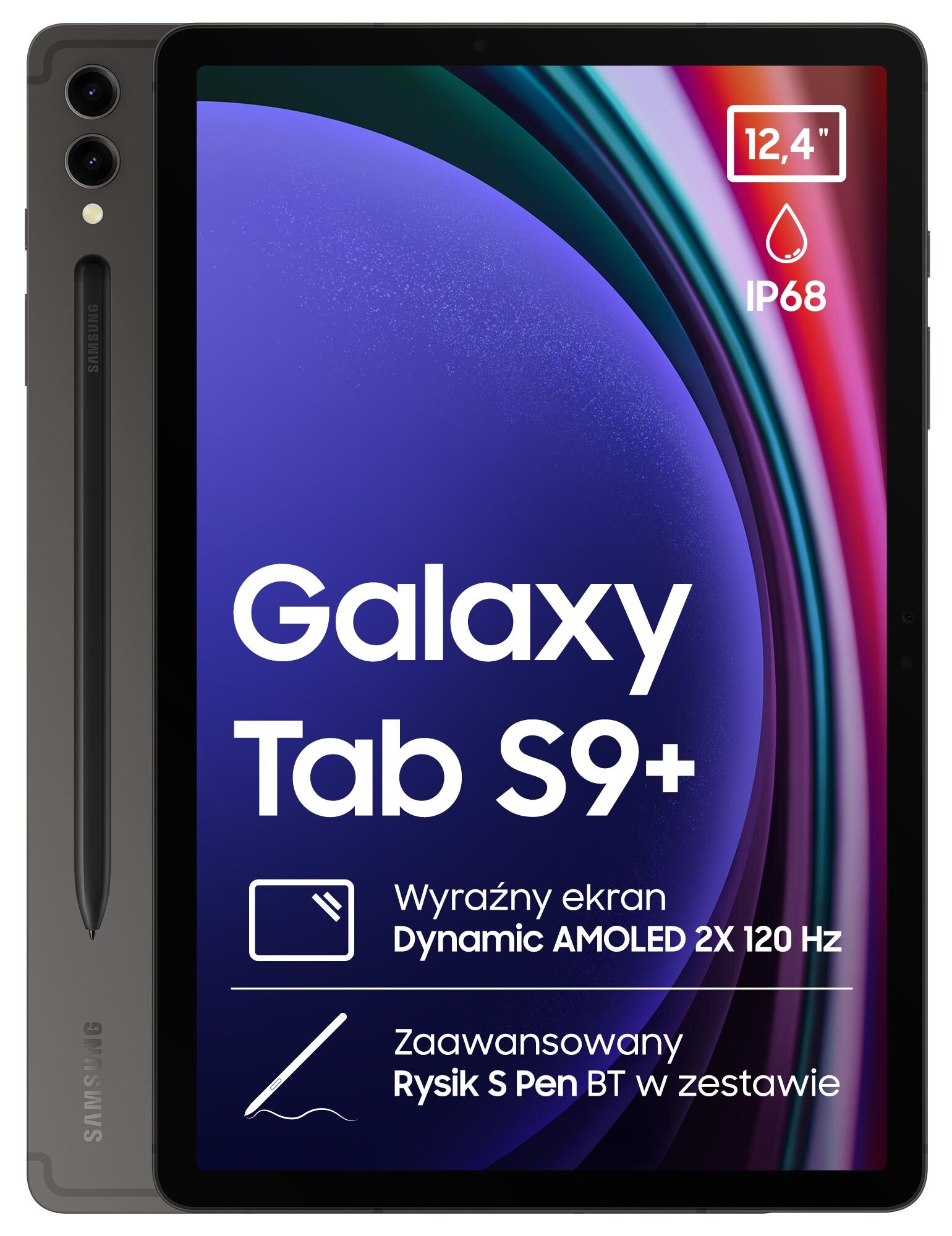 Androidタブレット本体 Galaxy Tab S9+ Wi-Fi 512GB Samsung Galaxy Tab S9+ 31.5 cm 512 GB Wi-Fi tablet grafitowy