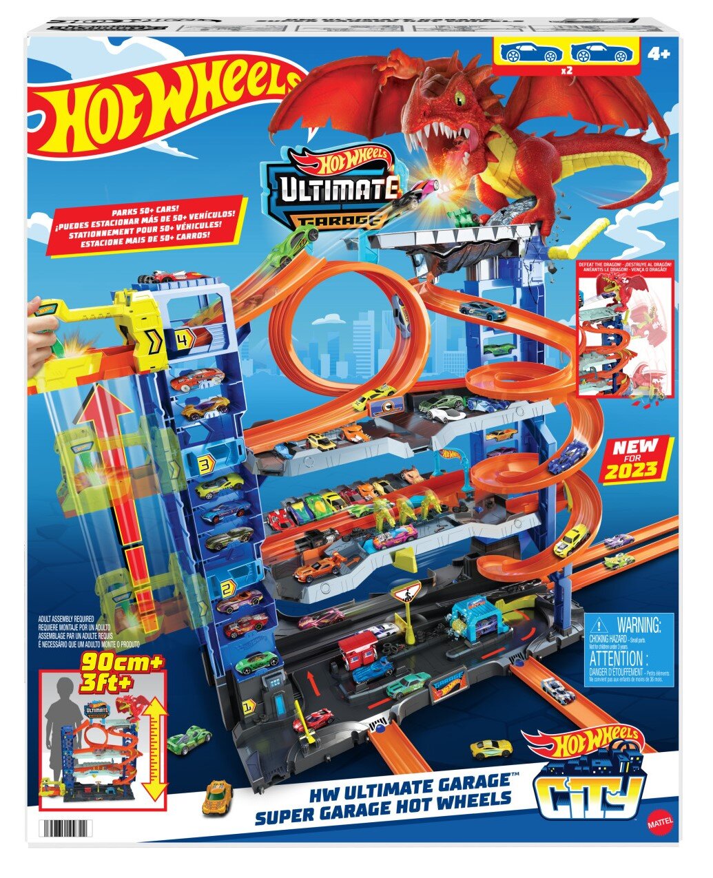 Hot Wheels Mega Garaż Atak smoka HKX48 Tor - niskie ceny i