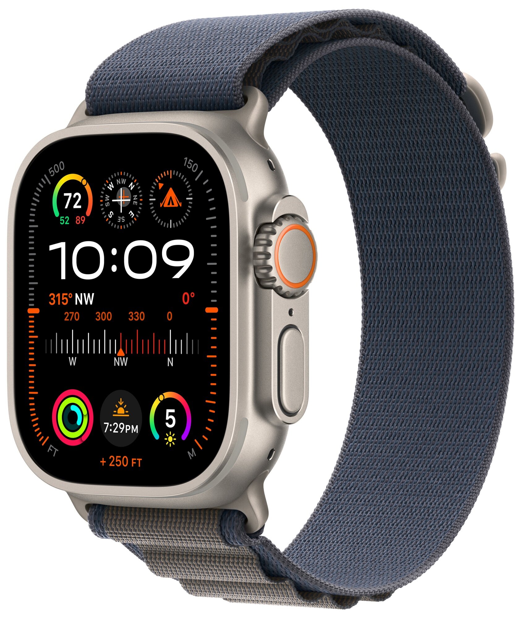 Apple Watch ultra2  ブルー/ブラック  トレイルループS/M Apple Watch Ultra 2 (GPS + Cellularモ‍デ‍ル) - 49mmブラック