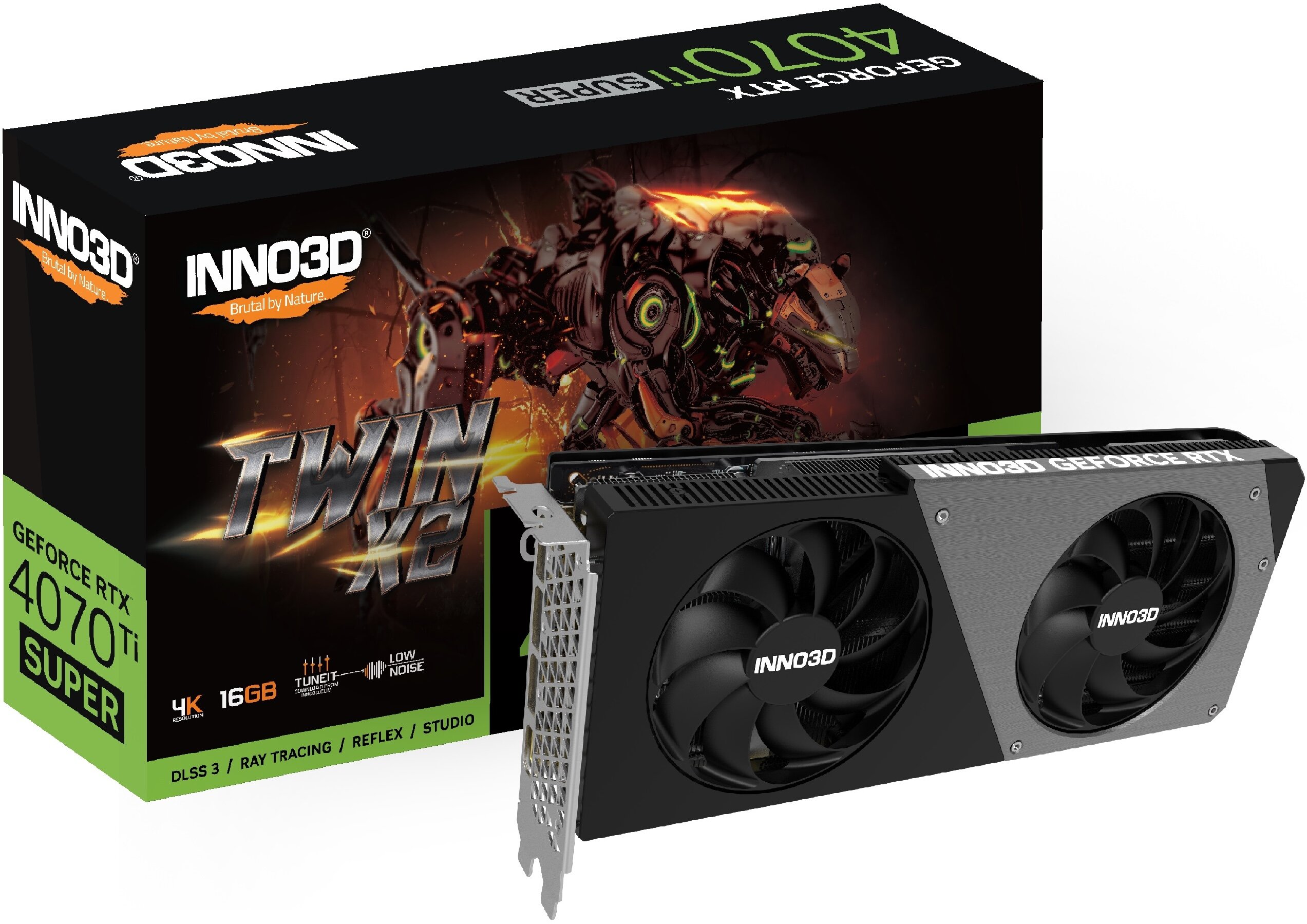 大人も着やすいシンプルファッション Super Ti 4070 RTX GeForce INNO3D Twin Karta 3 DLSS 16GB X2 グラフィックボード・グラボ・ビデオカード