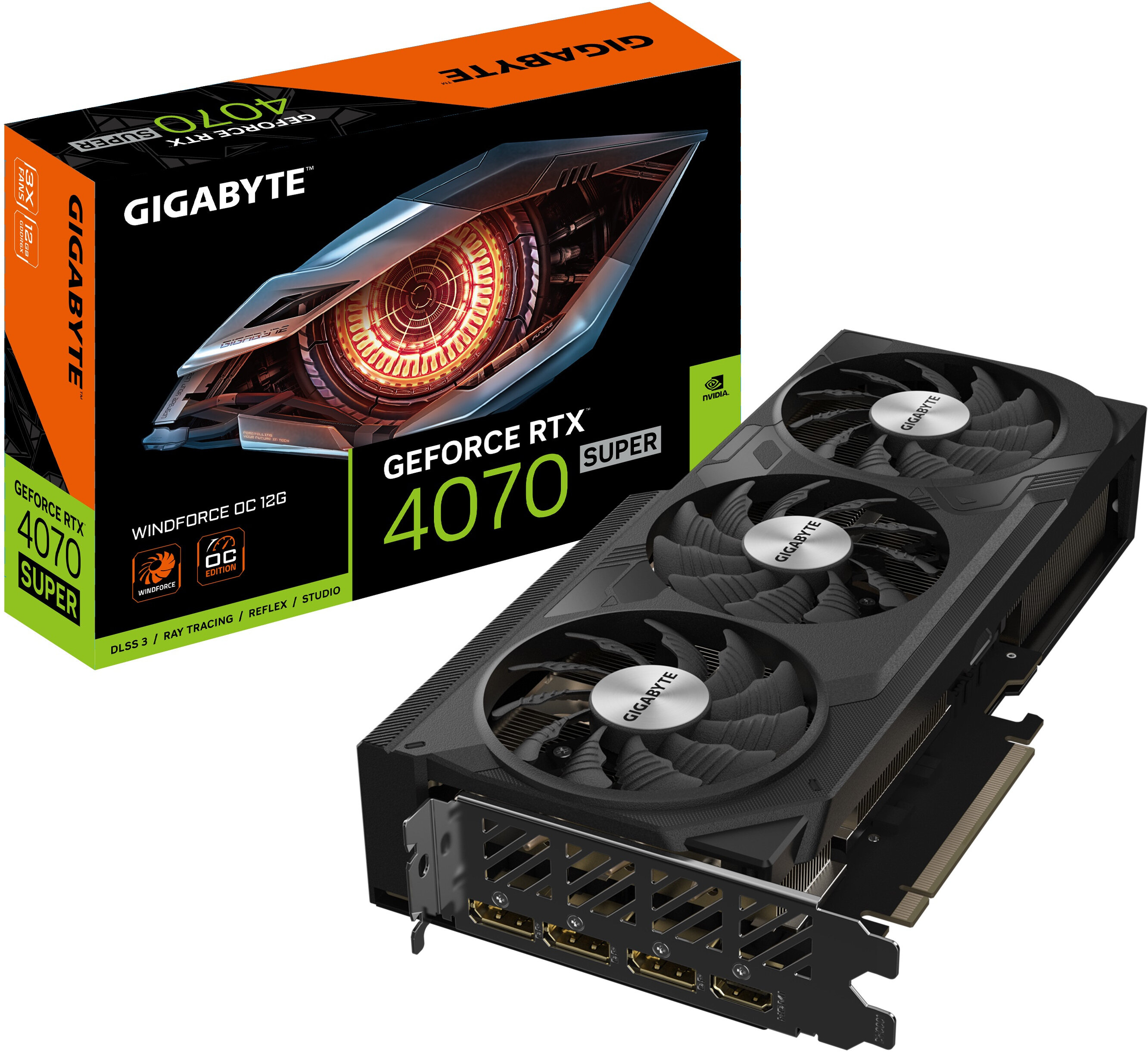 超美品 4070 RTX GeForce GIGABYTE Super 3 DLSS 12GB OC Windforce グラフィックボード・グラボ・ビデオカード