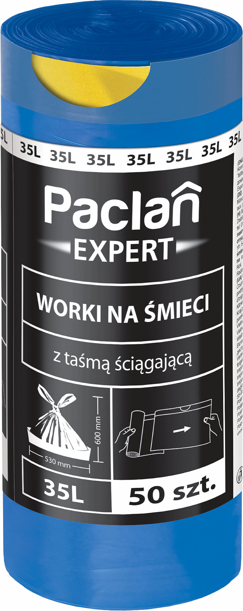 Worki na śmieci PACLAN Expert 35 L (50 szt.) Niebieski
