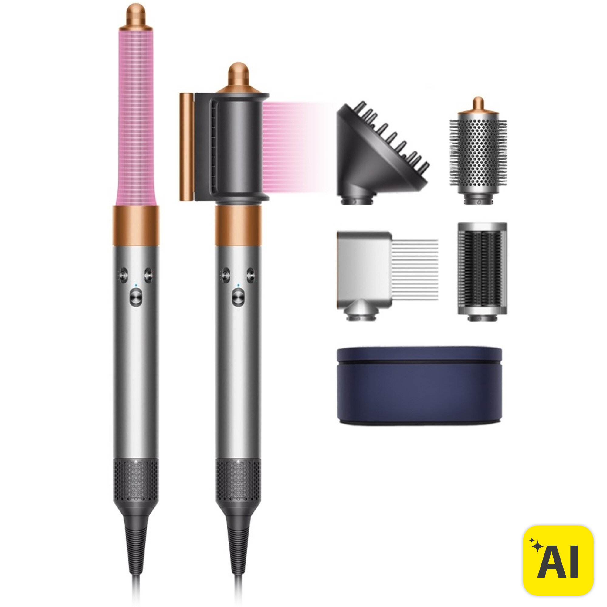 【返品送料無料】 DYSON 30 Nikielowo-miedziany Diffuse Long Complete Airwrap ヘアドライヤー