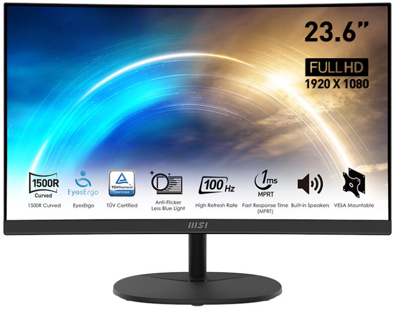 激安大特価！ MSI Pro MP2412C 23.6 ディスプレイ・モニター本体