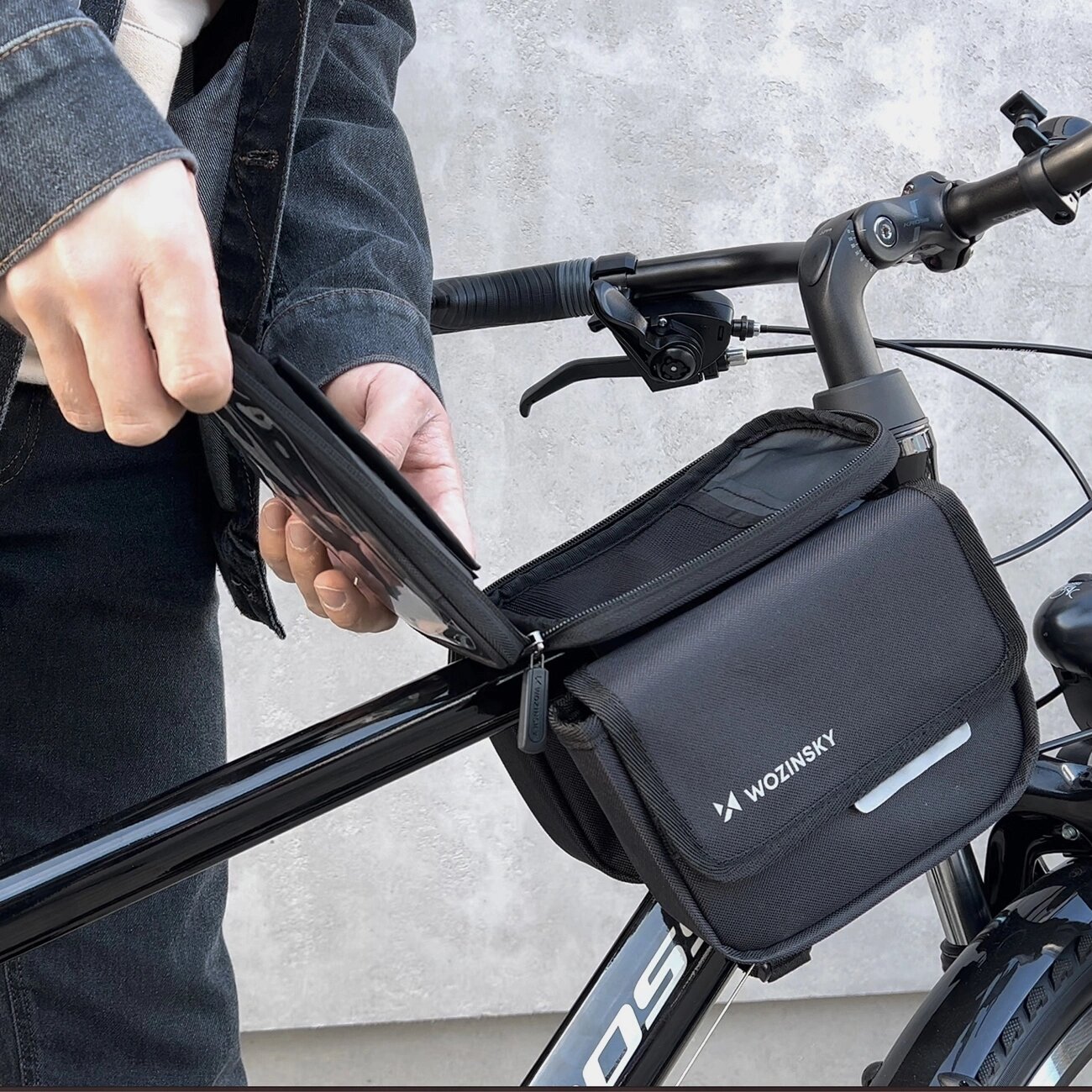 Torba rowerowa na ramę WOZINSKY WBB26BK Dodatki Brak
