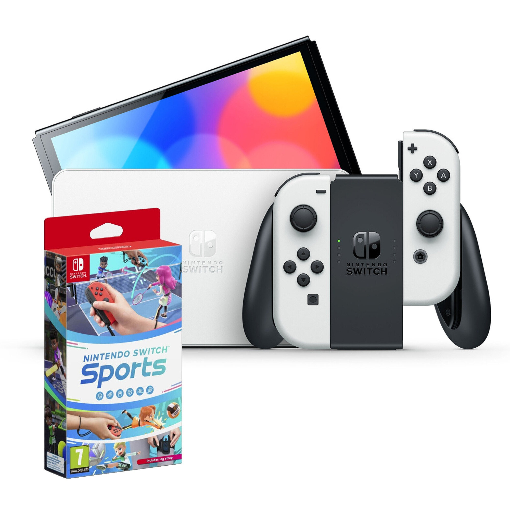 NINTENDO Switch Oled Biała + Nintendo Switch Sports Gra