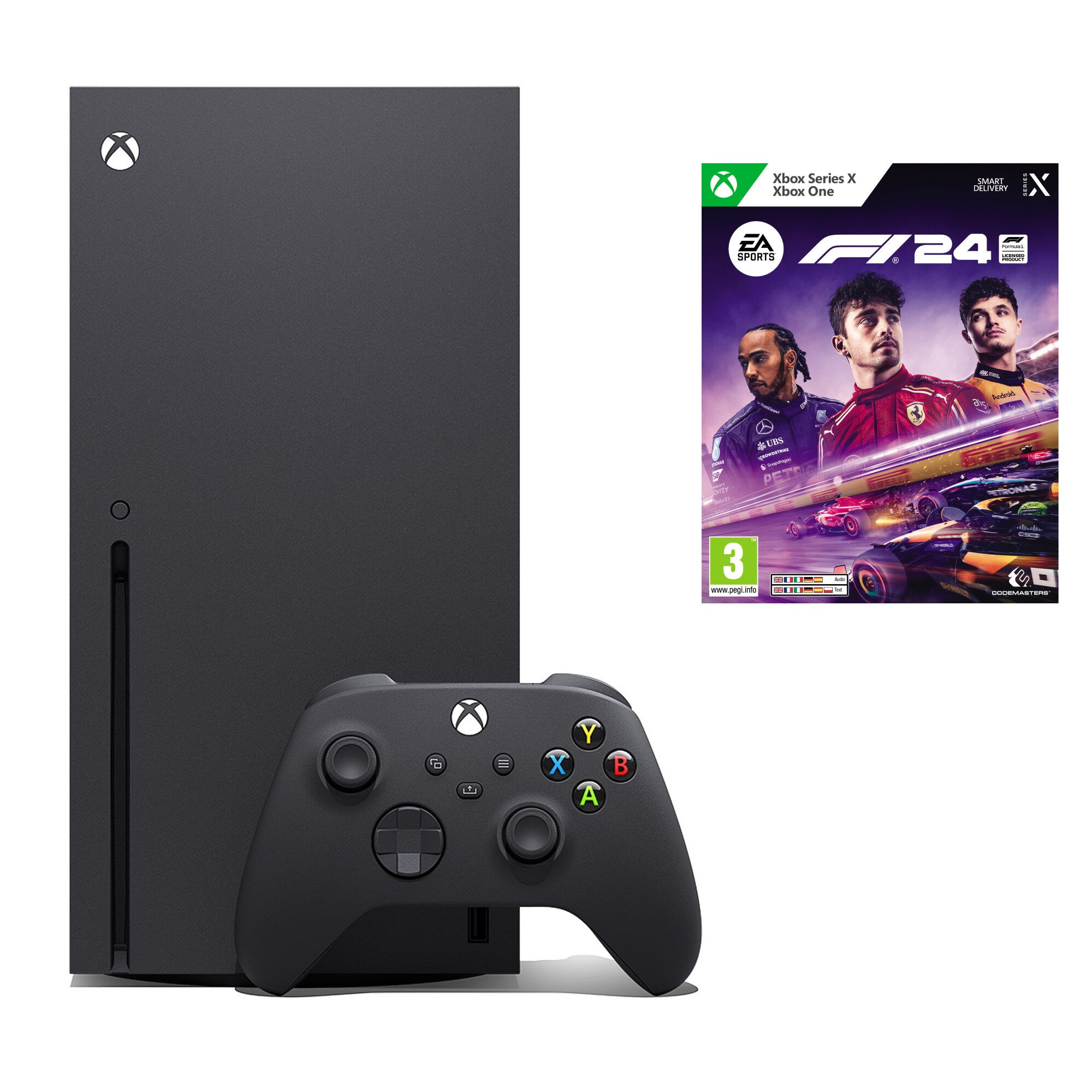 MICROSOFT XBOX Series X z napędem Blu-ray 4K UHD + F1 24 Gra