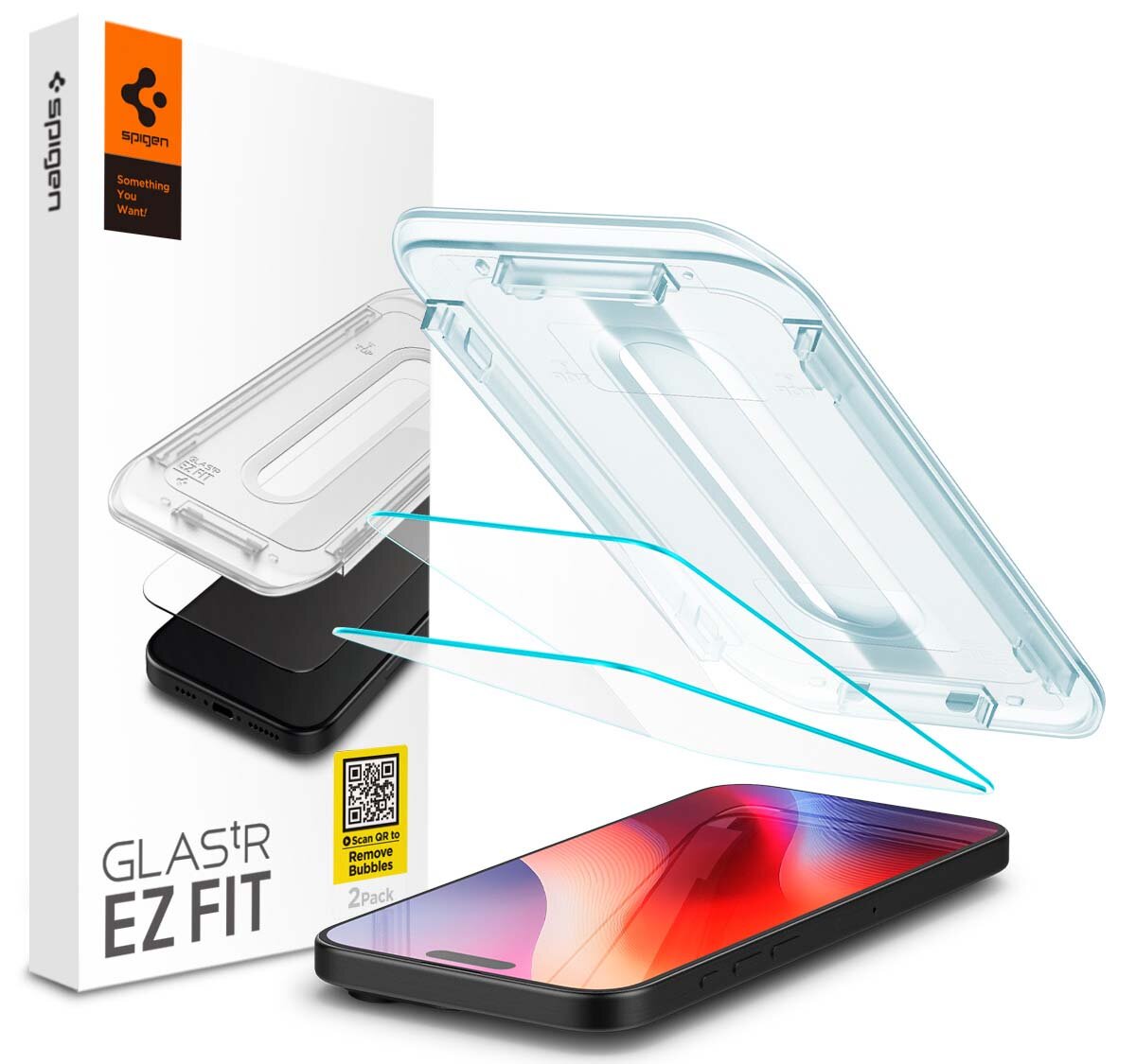 Szkło hartowane SPIGEN Glas.TR EZ Fit do Apple iPhone 16 Pro Przezroczysty (2 szt.)