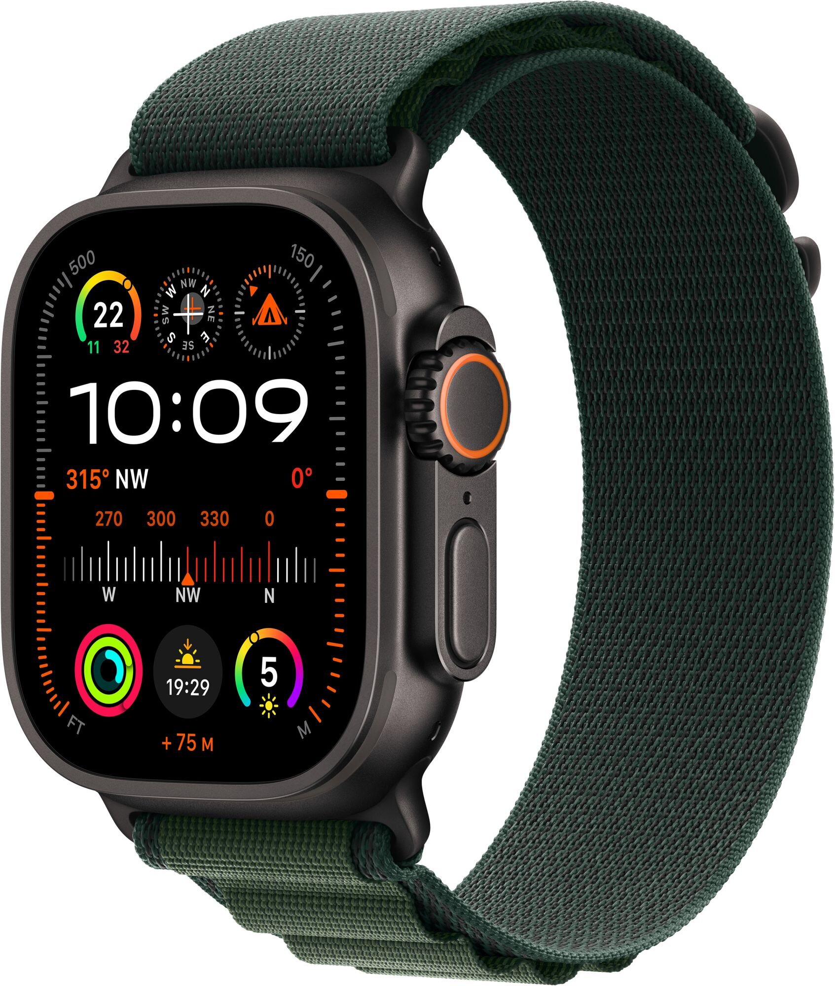 Apple Watch Ultra 2 GPS + Cellular 49mm koperta tytanowa (czarny) + opaska  Alpine L (ciemnozielony) - niskie ceny i opinie w Media Expert