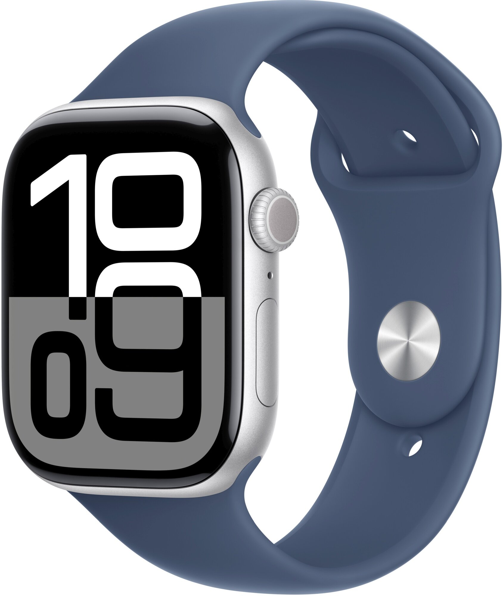Apple Watch 10 GPS 46mm koperta z aluminium srebrny pasek sportowy rozmiar M L denim niskie ceny i opinie w Media Expert