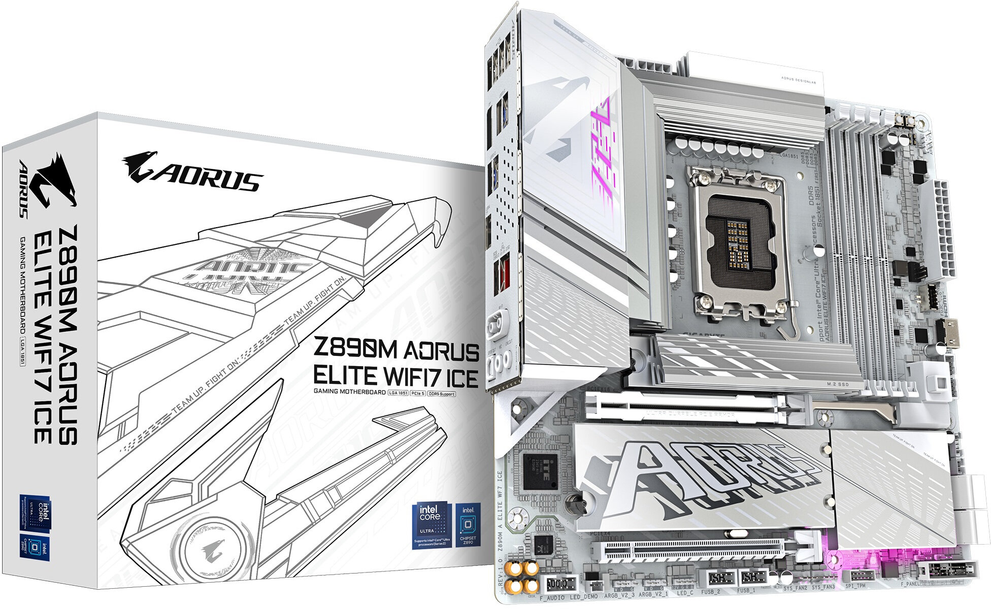 GIGABYTE Z890M Aorus Elite WiFi7 Ice Płyta główna - niskie