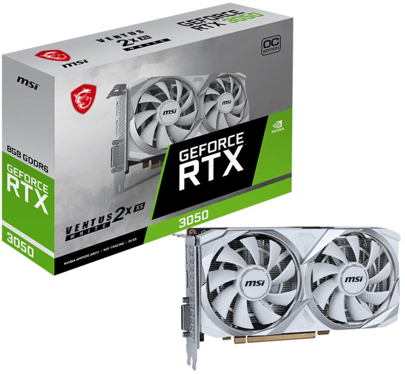絵画 MSI GeForce RTX 3050 VENTUS 2X XS 8G OC MSI GeForce RTX 3050 Ventus 2X XS White OC 8GB Karta