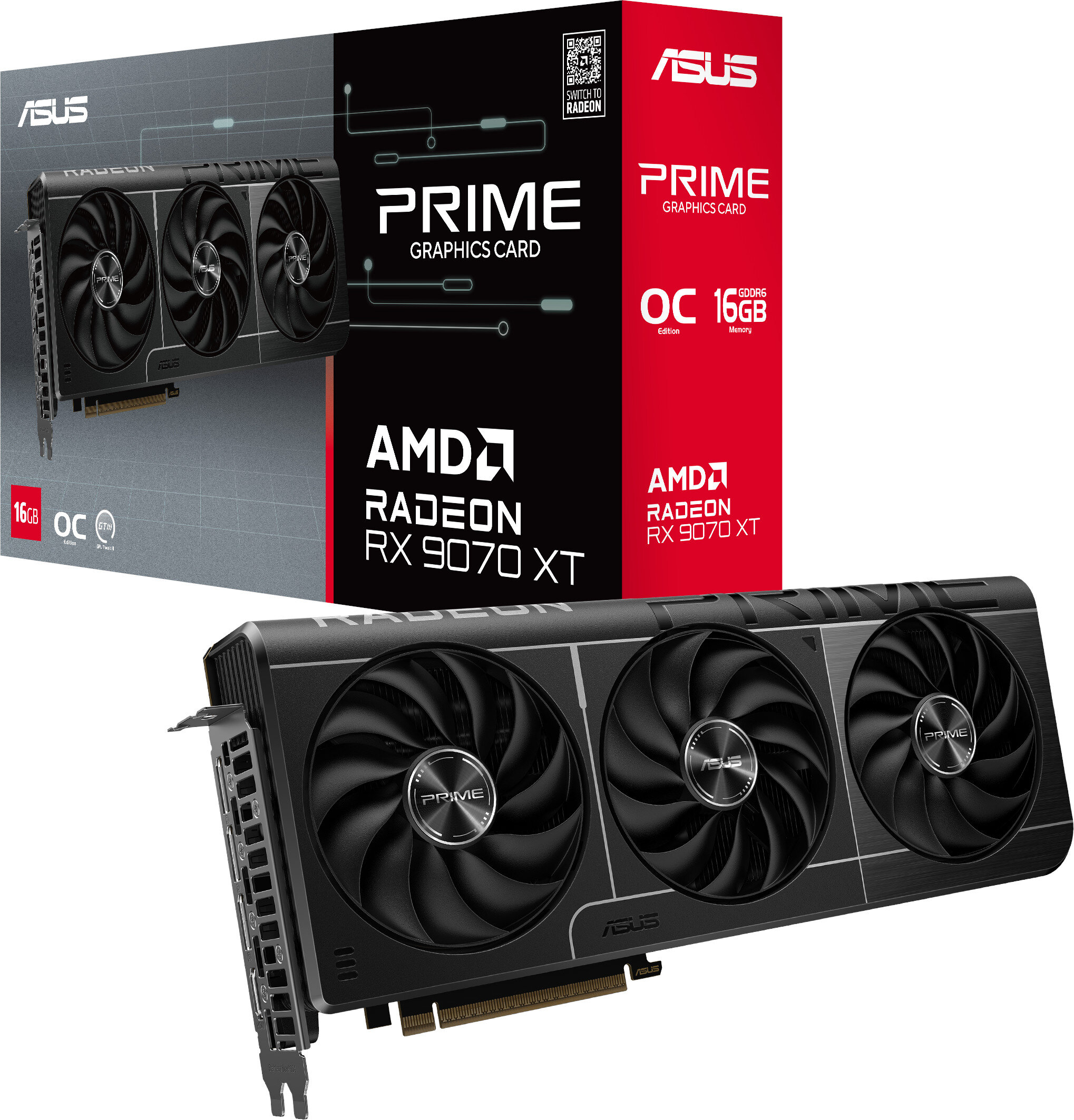 ASUS Prime Radeon RX 9070 XT OC 16GB Karta graficzna