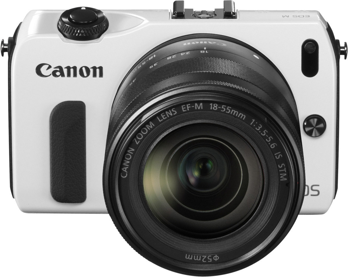 CANON EOS M Biały (18-55 IS STM) Aparat - niskie ceny i