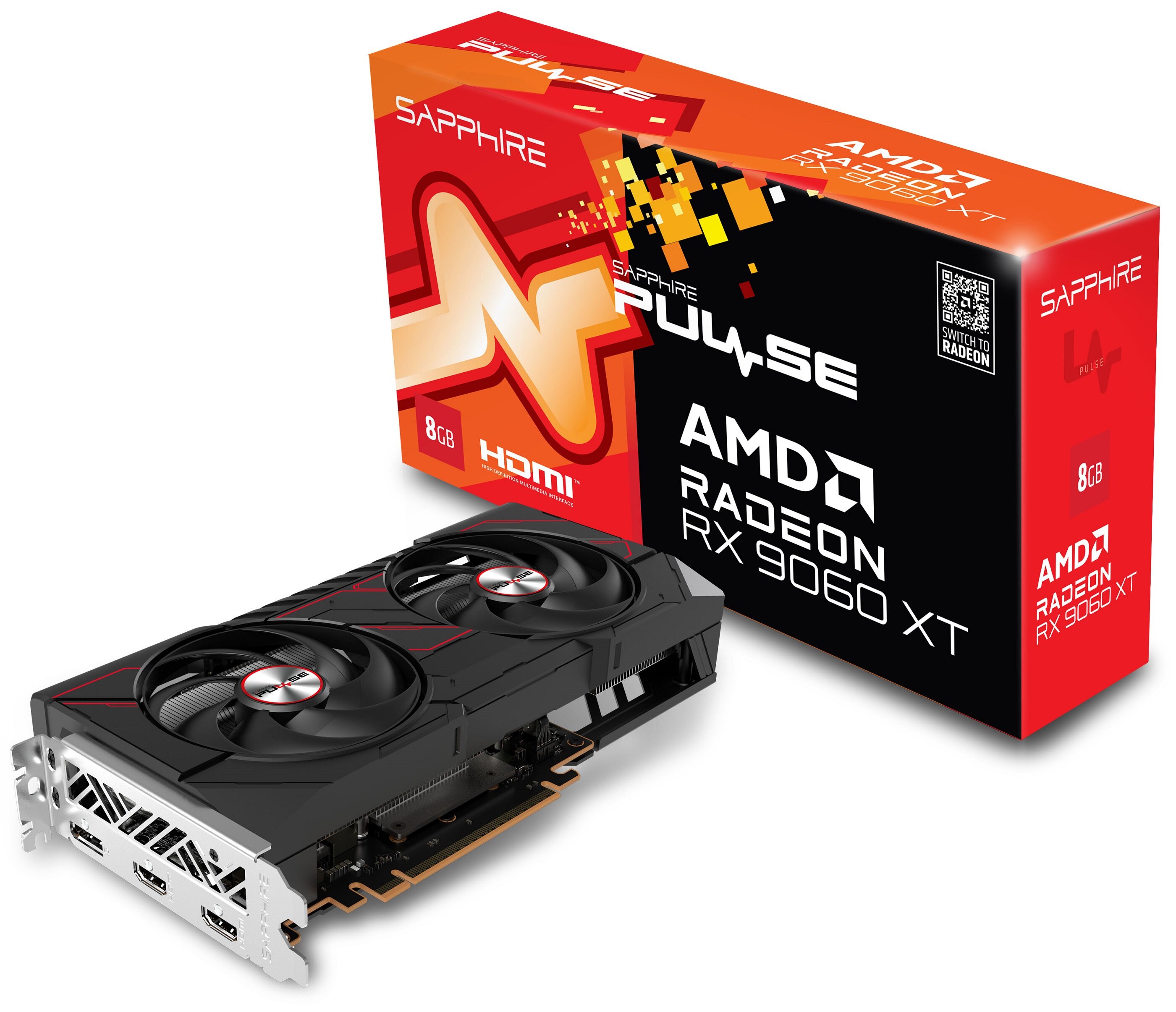 グラフィックボード・グラボ・ビデオカード SAPPHIRE Radeon RX 9060 XT 8GB SAPPHIRE Radeon RX 9060 XT OC 8GB Karta graficzna - niskie